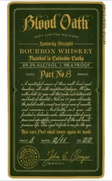 Blood Oath Pact No. 8 Kentucky Straight Bourbon Whiskey 2022